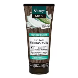KNEIPP MEN 3 az 1-ben zuhany friss & érzékeny, 200 ml