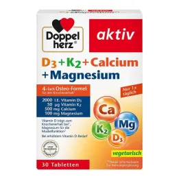 Doppelherz D3 + K2 + Kalcium + Magnézium tabletta, 30 db