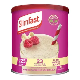 Slim Fast por málna + fehér csokoládé, 365 g