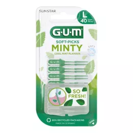 GUM SOFT-PICKS MINTY nagy, 40 darab