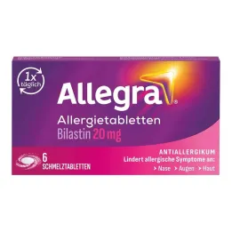 Allegra allergia tabletta 20 mg olvadó tabletta, 6 db