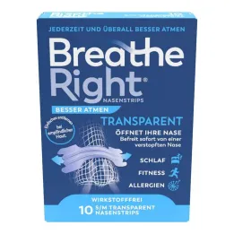 Lélegezz jobban Breathe Right orrtapasz normál átlátszó, 10 db