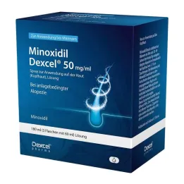 Minoxidil Dexcel 50 mg/ml spray fejbőrre, 3x60 ml