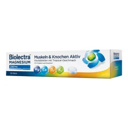 Biolectra Magnesium 250 mg Muscles &amp; Bones Active rágótabletta, 30 db