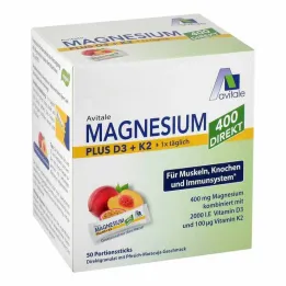 Magnézium 400 + D3 + K2 direkt barack maracuja, 50X2,5 g