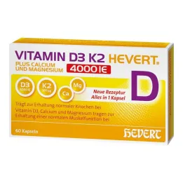 D3 vitamin K2 Hevert + kalcium és magnézium 4000 IE kapszula, 60 db
