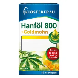 Klosterfrau kenderolaj 800 mg + arany mák lágy kapszula, 30 db