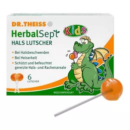 DR.THEISS HerbalSept Neck Lollipops Kids 6 db cukorka, 6 db