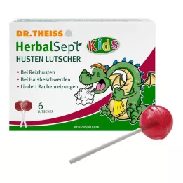 DR.THEISS HerbalSept köhögés elleni nyalókák gyerekeknek, 6 db
