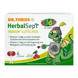 DR.THEISS HerbalSept Immun Lollipops Kids D NEM 6 db cukorka, 6 db