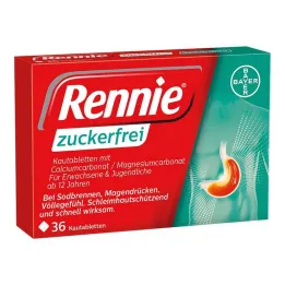 Rennie cukormentes rágótabletta, 36 tabletta