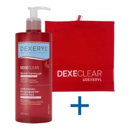 Dexeryl Dexeclear habzó tisztító gél szennyezett bőrre, 400 ml