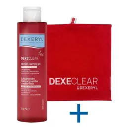 Dexeryl Dexeclear habzó tisztító gél szennyezett bőrre, 200 ml