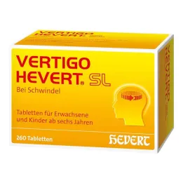 Vertigo Hevert SL tabletta, 260 db