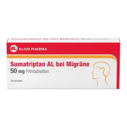 Sumatriptan AL migrénre 50 mg filmtabletta, 2 db