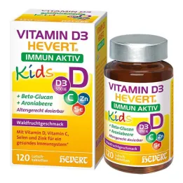 D3-vitamin Hevert Immun Aktiv Kids pasztilla, 120 db