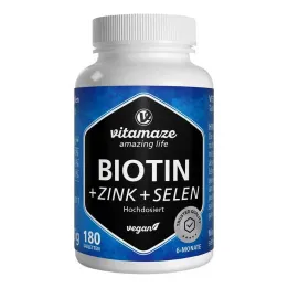 Biotin 10 mg nagy dózisú + cink + szelén tabletta, 180 db