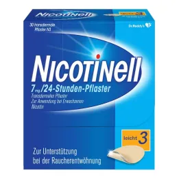 NICOTINELL 7 mg / 24 órás nikotin tapasz, tapasz erősségű fény (3), 30 db