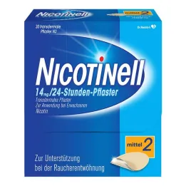 NICOTINELL 14 mg / 24 órás nikotin tapasz, tapasz erősségű közepes (2), 30 db